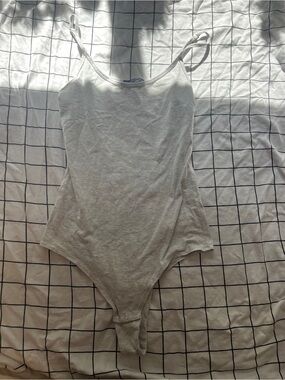 Brandy Melville Light Gray Bodysuit